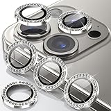 Woxuyee カメラレンズカバー iPhone 15 Pro/15 Pro Maxに適用 カメラフィルム キラキラ アルミ合金製 9H強化ガラス カメラ保護 キズ防止 耐衝撃 露出オーバー防止 超高透過率 あいふぉん15プロ/アイフォン15プロマックス用 カメラカバー