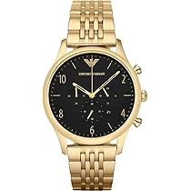 Amazon | Emporio Armani メンズ AR1893 ドレスゴールドウォッチ
