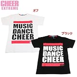 CHEER EXTREME(チアーエクストリーム) 天竺「MUSIC DANCE」BIG半袖Tシャツ 【1603】【C】 L(160～Lady's) オフ(WHITE)