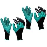 Yardsky ガーデン グローブ 防水 右爪つき 2ペア セット 植栽 手袋 園芸 滑り止め 緑
