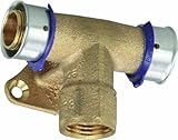 Viega 94736 PureFlowゼロLeadブロンズPex押しFireスプリンクラTee withメス3 / 4インチby、3 / 4インチ1 / 2インチ押しX押しX Female Npt
