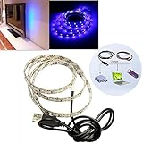Miyole 1 M 60led / M 3258 SMDインドア防水ブルーUSB LEDストリップライトキットテレビの背景ライト5 VのUSBケーブルby Miyole