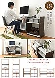 パソコン机 f-jkp-fwd0208whdb ホワイト×ダークブラウン色