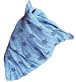 C-Princess 新生児 よだれかけ ベビー 赤ちゃん 幼児 ビブ スタイ お食事エプロン 三角巾 綿製 柔らかい 星 かわいい 出産祝い 保育園用 家用 ブルー