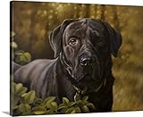 ジョン・シルバープレミアムシックラップキャンバス壁アート印刷題名ブラックラボ秋 20" x 16" 2345027_24_20x16_none