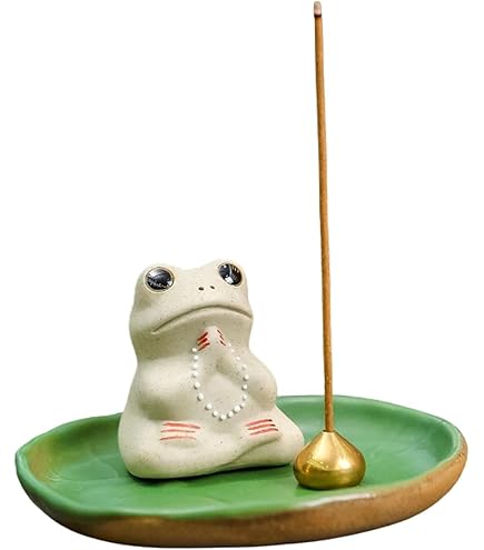 Amazon｜【幸せを呼ぶ！幻の白カエルのお香立て】お香立て3点セット