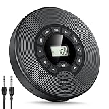 CDプレーヤー ポータブル Bluetooth5.1 スピーカー内蔵 1500mAh充電池 KOVCDVI CDプレイヤー 多機能 CD/USB/Bluetooth/AUXなどに対応 PROG再生 記憶再生 リピート再生 再生スピード調節可能 CDウォークマン コンパクト LCDディスプレイ 3.5mmイヤホンジャック付き 音楽再生/語学学習/胎児教育 PSE認証済み 日本語説明書付き ブラック