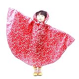 YideaHomeキッズ レインコート　超軽量 かわいい 撥水加工 レインウェア ポンチョ かっぱ 子供 男女兼用 収納袋付き