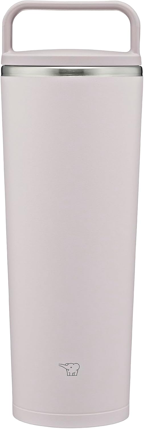 象印 水筒 キャリータンブラー 400ml 【持ち運べるタンブラー】 ハンドル 食洗機対応 シームレスせん お手入れ点数たったの2点 シアーグレー SX-JS40-HM