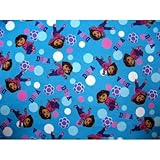 SheetWorld Fitted Pack N Play (Graco) Sheet - Dora Blue - Made In USA by sheetworld