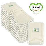 Naturally Natures Soft Baby 5 Layer Bamboo Inserts with Gussetts Reusable Liners for Cloth Diapers b
