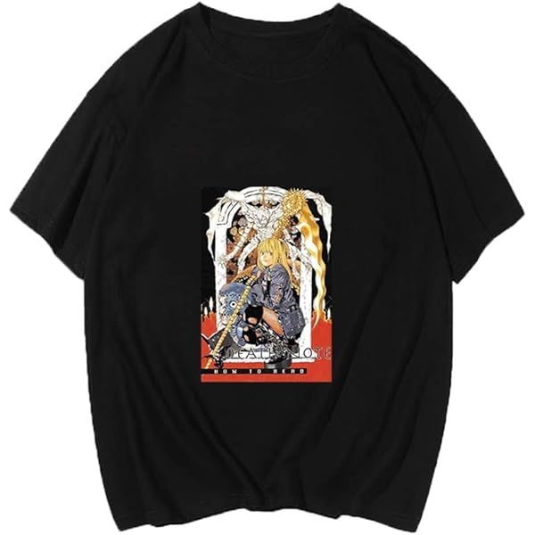 REFLEM デスノート　夜神月　Tシャツ デスノート Tシャツ XL 黒 夜神月 ミサミサ 弥海砂 アニメT 海外