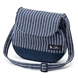 元気にお出かけベビーショルダーバッグ　ピンストライプ・インディゴ　B1701900　日本製