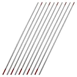 uxcell　電極棒 溶接棒　直径2mm　長さ150mm　レッド　タングステン電極　溶接用　10本