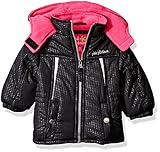 Pink Platinum Baby Girls' Infant Stamp Print Active Puffer Jacket Black 18 Months [並行輸入品]