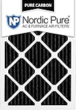Nordic Pure 16 x 24 x 1pcp-3 16 x 24 x 1 Pure CarbonプリーツAC炉フィルタQTY 3