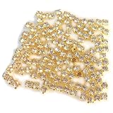 ストアーズクラブ A級ラインストーン3mm(クリスタル)(50個)ゴールド台座付ビジューアクセサリーパーツ ハンドメイド 手芸材料