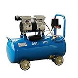 静音コンプレッサー (青) 1馬力(0.75kW) 静音仕様(58db) オイルレス 横型 39.9L メスカプラ付き-静音コンプレッサー39.9Ｌ青-