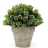 Velener Artificial Provence Lavender Flowers with Pots Arrangements for Home Decor (Dark Green) [並行輸