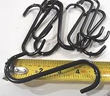 SフックLot of 50ブラックPVCコーティング( 5インチ)インチスチールPlant s-hook