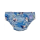 再利用可能な水泳おむつヨシキリザメ0-6 Mths (Bambino Mio) (x 6) - Bambino Mio Reusable Swim Nappy Blue Shark 0-6 Mths 