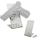 良品武品 ステンレス製 ハンドガン ディスプレイスタンド ガンスタンド メッシュタイプ 無骨 世田谷ベース風 ガンラック シルバー