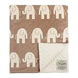 マイBlankeeドルチェヴィータエレファンテMinkyビスケット/アイボリーMinkyドットクリームベビー毛布/ワット、29 "×35"