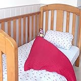 Minene Blue Cot Bedding Bale Set Quilt Cover fitted sheet Pillow Case Unisex Red Floral Print by Min