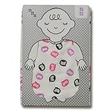 めんぷます田 赤ちゃんのガーゼスリーパー ありがとう! (ピンク) 新生児~100cmくらいまで 綿100%日本製