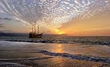 24 " Landscape OceanシーンインスタントSea View Pirate Ship Sunset # 1壁デカール部屋ステッカーホームオフィスアート飾りden子供壁画Man Caveグ