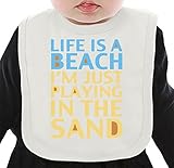 Life Is A Beach I'm Just Playing In The Sand Slogan ネクタイを有する有機ビブ Medium