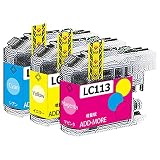ブラザー用LC113インク LC113-4PK (B113)互換インクカートリッジ LC113 LC113Y LC113C LC113M （イエロー シア マゼンタ 3色セット 増量タイプ） 対応機種:DCP-J4210N / DCP-J4215N-B/DCP-J4215N-W/MFC-J4510N / MFC-J4910CDW / MFC-J6570CDWなど