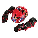 LuckyDays　キッズヘルメット　子供用　７点セット　膝・肘・腕保護 3組セット　防具　アンチショツク　自転車 　軽量　通気性　サイクリング　四季通用　スポーツ＆アウトドア　調整可能-「ラッキーデ