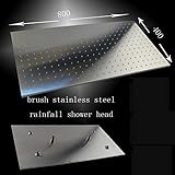 カスケーダ16 x 31インチLuxury Large Recangular雨バスルームShowerheads Brushedステンレススチール