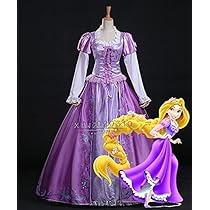 ラプンツェル コスプレ衣装 フルセット Amazon.co.jp: ラプンツェル ウエディング ドレス フルセット