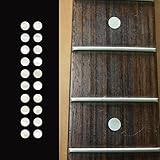 1/4インチ ドット セット(ホワイトパール) ギターに貼る インレイステッカー 090-14-WT