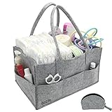 iNazoie Portable Diaper Caddy Baby Wipes Storage Bin Nursery Organizer 13 x 9 x 7 + Coin Purse Set 3