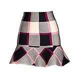 春の女性のファッションニットニットフィッシュテールスカートパッケージヒップバストのスカートのウエストスカートの女性 (ピンク)