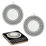 TVETE キッチン用シリコンホットパッド クッキングヒーター カバー クッキングヒーター マット【2個入り】電磁調理器用サーマルパッド 多機能保護パッド ラウンドシリコンマット アンチスリップ アンチスクラッチ アンチブラウン アンチファウリング アンチスコーチ ウォッシャブル IHクッキングヒーター用 直径22cm