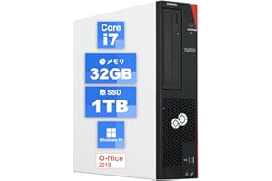 【整備済み品】富士通デスクトップパソコン ESPRIMO D588 デスクトップ第8世代タワーPC Core i7-8700/最大4.6GHZ/Office・2019 Windows11初期設定済/WiFi/Bluetooth対応/180日保証付(メ