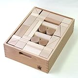 【積み木　日本製】　群馬　国産　白木　積み木　（56P）