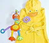 ベビーバスローブ バスローブ&布おもちゃ あひるのバスローブ&あひるのアクティビティトイ キュートギフトセット2個組み