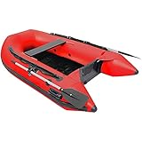ALEKO btsdsl250bk 8.4足インフレータブルボートwith PreインストールスライドSlatデッキHeavy Dutyデザイン3人ラフトDinghyスポーツ釣りボート3キールAir 