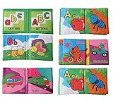 Genmine ソフトブック ベビー布書籍 4本 柔らかい カラフル　かわいい　布ブック　インテリジェンス開発　認識能力 早期教育 ソフト 赤ちゃん 幼児 教育玩具 英語