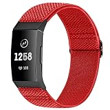 コンパチブル Fitbit Charge 4 / Fitbit Charge 3 / Charge 3 SE ナイロン弾性スポーツバンド交換用ストレッチバンド ストラップ