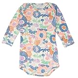 （オーシャンアンドグラウンド）Ocean＆Ground長袖ボディーシャツ FLOWER DAYS 80 ピンク