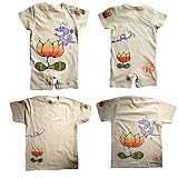 蓮龍 ペアルック Ｔシャツ ロンパース 親子 (レディースL, ナチュラル)