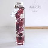 ハーバリウム[丸瓶レッド(赤),1本]プリザーブドフラワー ドライフラワー 花 誕生日 お祝い フラワーギフト プレゼント Herbarium/maru_red