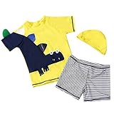 monoii ベビー 水着 男の子 80 セパレート キッズ 水着 男の子 90 100 ラッシュガード 水着 子供 おしゃれ 帽子 セット c317
