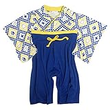 袴 ロンパース 赤ちゃん はかま 和装 カバーオール ベビー 男の子 フォーマル クマブルー-74280 90cm